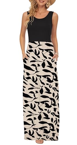 Robe longue d'été décontractée à poches idéale pour les vacances à la plage