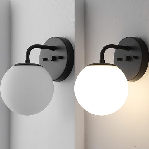 Image of JONATHAN Y Louis Parisian Globe 5.75 inch Vanity 1-Light, Black
