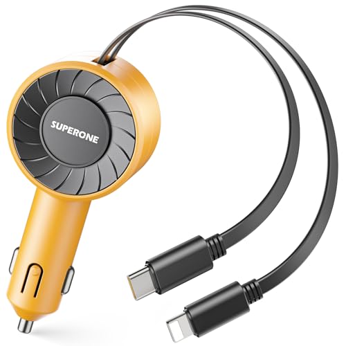 SUPERONE 3-in-1 ԗp[d i[R[ht USB C [d J[A_v^[ iPhone 16/15/14/13/12/11 Pro Max Samsung AndroidgѓdbɑΉ