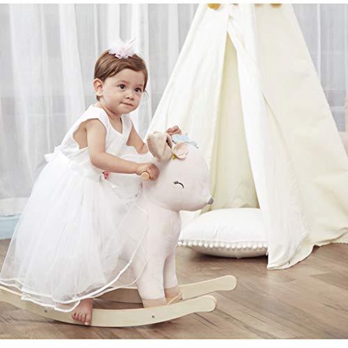 Schaukelpferd QIQIDEDIAN Rotwildschaukelpferdeschaukelstuhlbabyschätzchenmassivholzspielzeug EIN jähriges Kindergeschenk – Bild 3