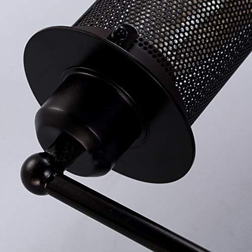 Industrial Vintage Wall Sconce 2 Lights - LITFAD Mini Barn Net Wall Lamp Mounted Fixture Lighting Painted Finish Wrought Iron