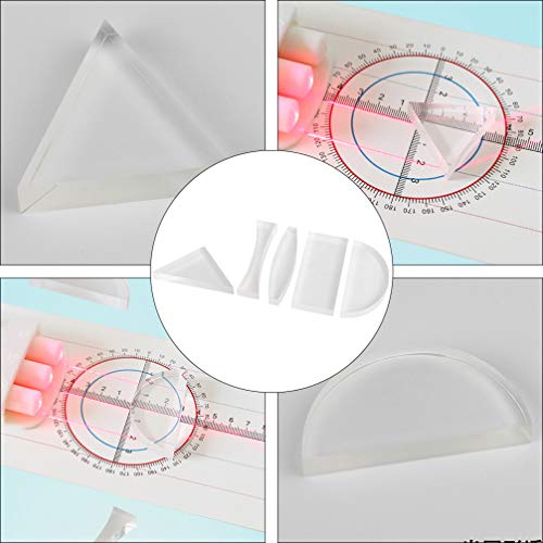 UKCOCO 5 Pcs Experimento Ã“ptico Lente de Vidro Espectro de Luz Ã“ptica Lente de Vidro Prisma Experi