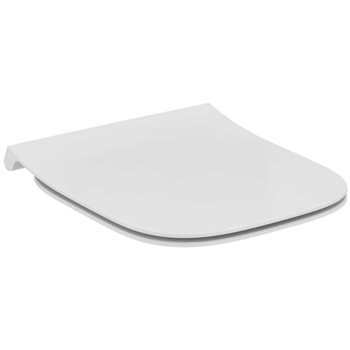 Ideal Standard White I.life S Toilet Seat And Cover, Angular Shape, Durable Toilet Seat With Quick-Release Function For Easy Cleaning, Scratch-Resistant Duroplast – (360X410x50 Mm)