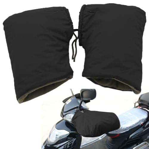 Motorcycle Handlebar Muffs Gloves Windproof Waterproof Winter Motorbike Grip Handlebar Gloves Thick Scooter Bike Hand Warmer Mittens Motorcycle Cycling Gloves For Motorcycles Scooters Bike Snowmobiles