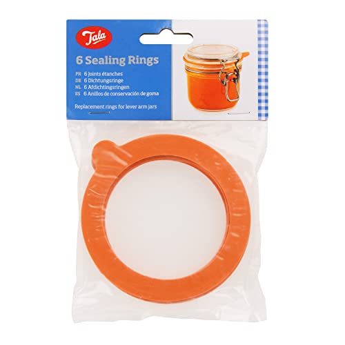 Tala 10A00129 6 Jar Sealing Rings , Orange #TOP3