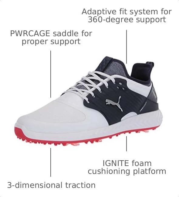 Image of pumagolf Men's Ignite Pwradapt Caged Golf Shoes