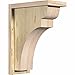 Ekena Millwork COR06X12X16YOR01RDF 6"W x 12"D x 16"H Yorktown Rough Sawn Corbel w/Backplate, Douglas Fir
