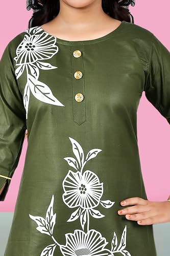 Image of Sevgi Girl's Floral Print Rayon Kurti
