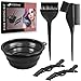 Yexixsr 5Pcs Professional Salon Hair Coloring Dyeing Kit, Hair Bleach Dit Hair Coloring Products with Hair Dye Brush, Hair Color Bowl, Hair Clips
