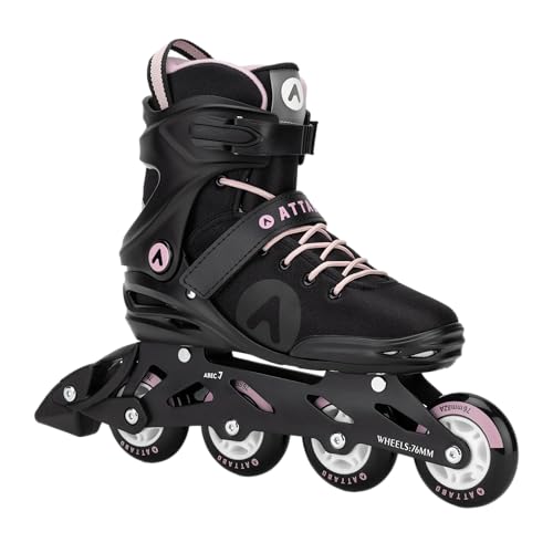 ATTABO Cyclone Alu Damen Inlineskates Aluminium-Schiene ABEC-7 Lager PU-Räder 82A größenverstellbar für Fitness & Freizeit (41)