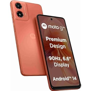 Motorola G04 4G (laranja nascer do sol, 8 GB de RAM, 128 GB de armazenamento) (Recondicionado)