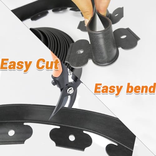 Landscape Edging 2in x 33FT Garden Edging Kit with 120 Spikes(33feet-Black) — view 6