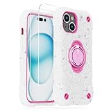 Picture of KCJ Compatible with iPhone 15 Plus Case/iPhone 14 Plus Case with[2×Screen Protectors+1xLens Protector] Soft Silicone+Hard PC Full Body Protection Heavy Duty Phone Case 6.7 inch