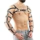 TUYMNI Herren Verstellbare Brust Harness PU Leder Männer Brust Geschirr Punk Gothic Fetisch Bandage Kostüme Männer Sexy Schulter Schulter Gürtel Erotik Wäsche Cosplay Party Clubwear