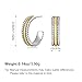 VEDAIM Big Two Tone Stud Earrings for Women Gold & Silver Mixed Earring Chunky C Hoop Earrings Everyday Fashion Jewelry