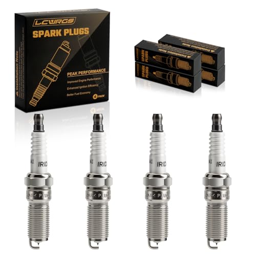 4 Pack Iridium Spark Plugs 4344 Fit for 2006-2013 Mazda 3 Mazda 6 Ford Fusion Escape Chevy Colorado Cobalt Equinox Malibu HHR Buick Verano GMC Terrain Saturn Sky 2.0 2.2 2.4 2.5 Replaces LTR5IX-11