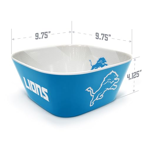 Image of YouTheFan NFL Detroit Lions Large Party Bowl