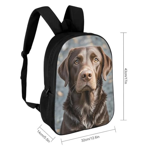 Casual Backpack Waterproof Lightweight Daypack Travel Laptop Bag for Men Women Brown Labrador Retriever2