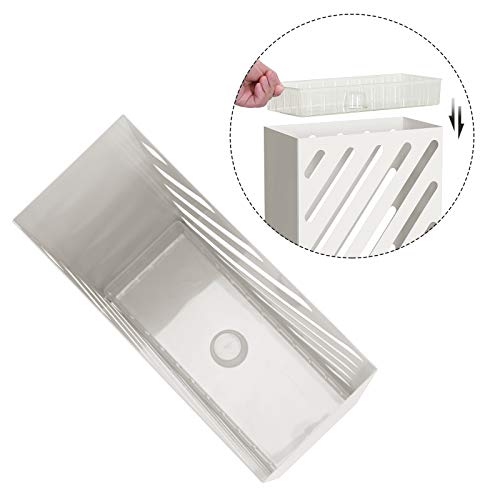 Miniatura 4 de Songmics Paragüero, Soporte De Paraguas, Cubo Para Paraguas, Paragüero Rectángulo, Ganchos, Platos De Acumular Agua, Diseño Dehueco, Blanco Luc03wt