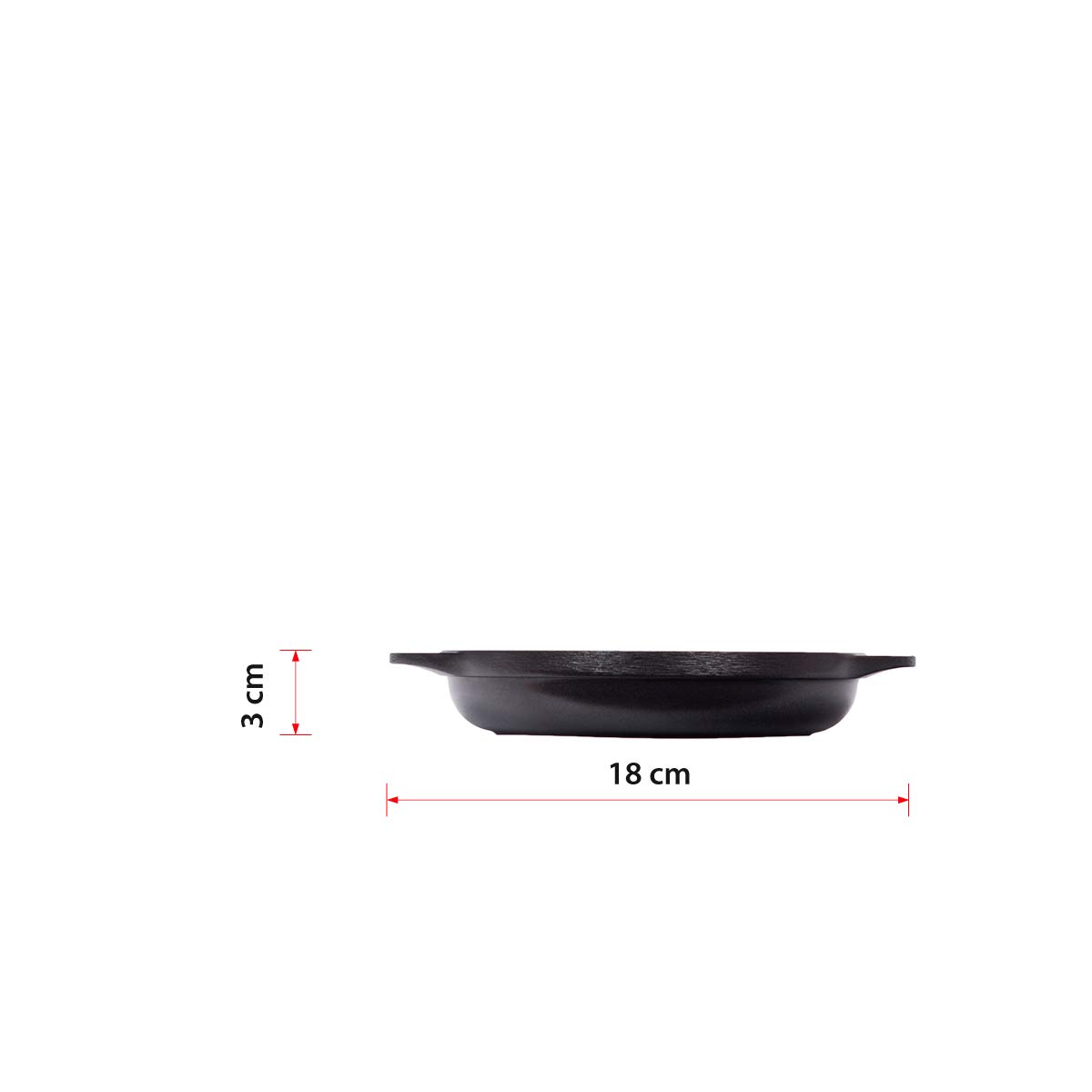 Valira Mini Round Eared Tapas Dish, Aluminium, Dark Grey, ø 16cm