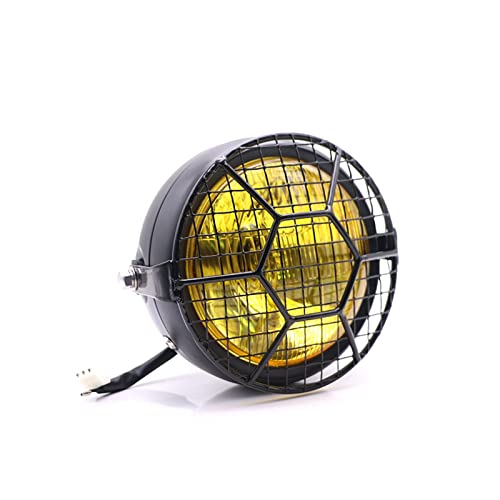 Optique phare moto montage lateral 12V 35W antibrouillard vert pour moto custom ancienne