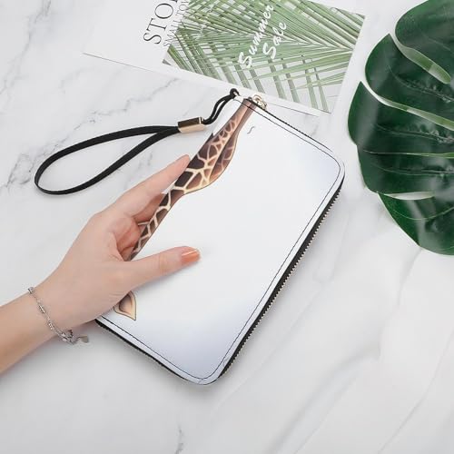 Cute Giraffe Wallet, Elegant Wristlet Wallet with Multi-Card Slots, PU Leather Long Purse for Women, Men4