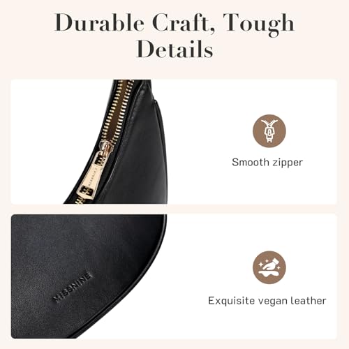 Image of Missnine Purses for Women, Shoulder Bag Small Handbags Vegan Leather Underarm Bags Trendy Hobo Cute Clutch Purse