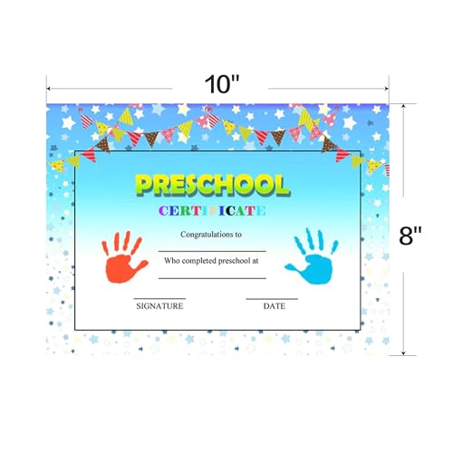Image of Shiny Kids Graduation Cap and Gown Set with 2026 Tassel Plus White Stole Certificate for Kindergarten Preschool