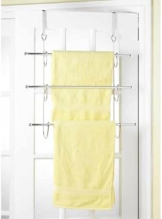 Over Door Towel Rail 3 Tier Chrome Finish 56cm high 49cm wide 12cm dia from Caraselle