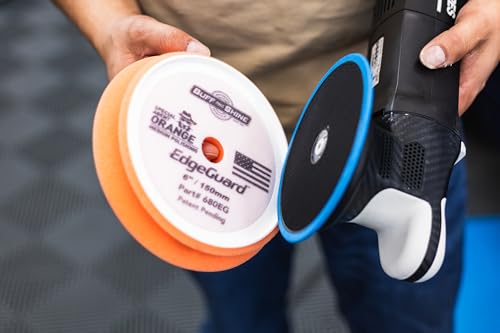 Image of Buff and Shine - EdgeGuard Foam Buffing Pads - Orange - 6 inch Cutting & Polishing Pad - Pack of 2