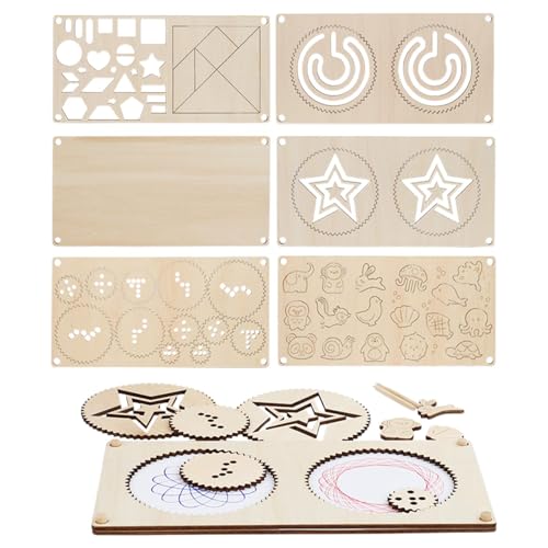 Artesanía De Madera Para Niños - Tri Tri Tri Doodle Tracing Board | Actividades Para Niños Aprendizaje Del Desarrollo Educativo Para Los Niños Para Los Enf