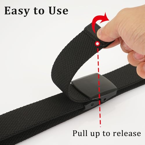 Image of WYuZe 2 Pack Nylon Belt Outdoor Military Web Belt 1.5 inch Men Tactical Webbing Work Belts for Men