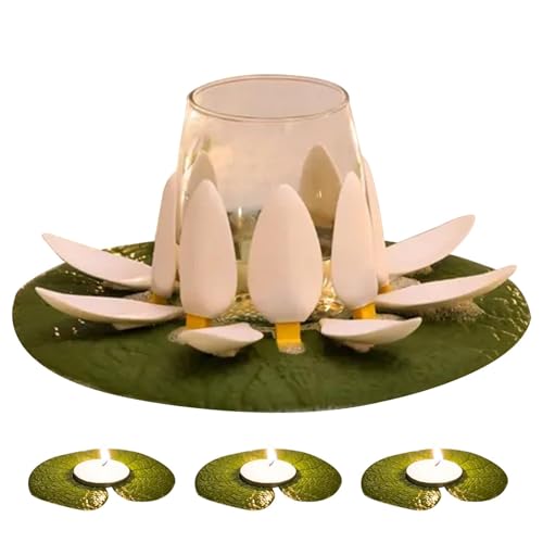 Porta vino galleggiante con 3 portacandele tealight, supporto per bicchiere da vino per vasca da bagno, elegante supporto per bicchieri da vino, decorazione rilassante per la casa, aggiunge eleganza