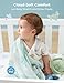 Momcozy Muslin Swaddle Blankets, 4-Pack Breathable and Skin-Friendly Receiving Blankets, Best Wishes Swaddle Blanket Shower Gifts & Baby Registry Essentials, Large 47