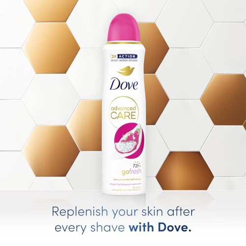 Dove Advanced Care Go Fresh Anti-Perspirant Aerosol Deodorant Spray For Women Dragonfruit & Coconut Cream, Pack Of 3, 72 Hours Sweat Protection Pro-Ceramide Technology, 200 Ml - 2