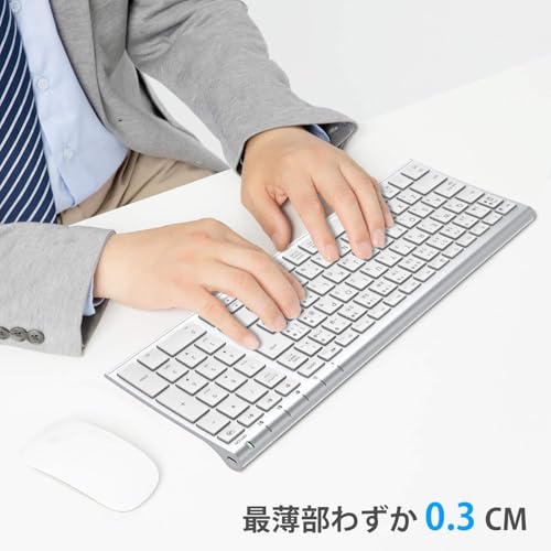 iClever キーボード Bluetooth ワイヤレス IC-BK22 シルバー の商品画像 8