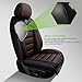 SOUIPA Leather Seat Covers for Mazda CX-30 2020-2024,Car Seat Covers Full Set,Waterproof Seat Protectors Auto Seat Covers,Breathable Nonslip Interior Cover Seats for Cars(Black and Coffee)