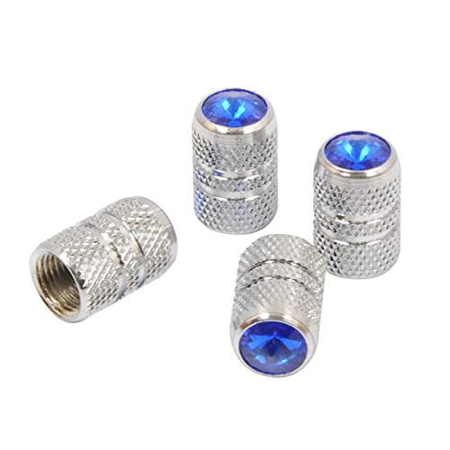 Roadpro Rpcrvc4B Blue Chrome Finish Colored Tip Valve Caps - Pack Of 4 #TOP1
