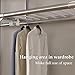 Rieort Portable Wardrobe Closet All Steel Frame Closets for Bedroom with Thicken Cloth Cover Clothes Closet Easy to Assemble Closet