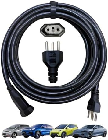 Extensão 20A 5 Metros Carregador Carro Elétrico Cabo Reforçado Al...
