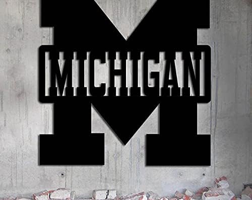 Football Sign - Michigan College - Michigan - Metal Sign - Man Cave - Football Fan - Metal Wall Art - Gift