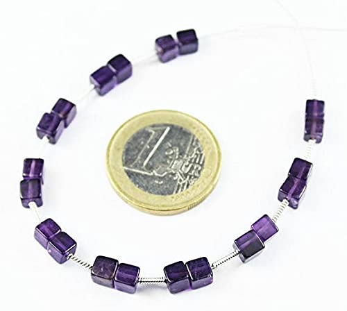 Perles d'améthyste naturelle en cube de 4mm pour la haute joaillerie créative DIY