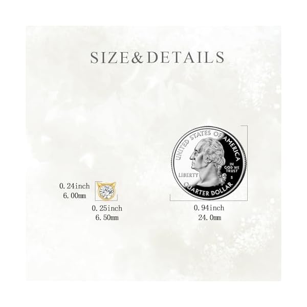 DOVRAN 14K Solid Gold Stud Earrings Trendy Cute Earrings for Women Gift Birthday Christmas - Image 7
