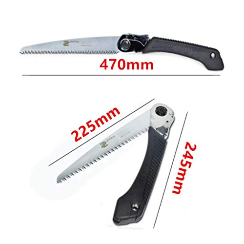 XHLLX Folding Hand Saw All-Purpose, Saw Blade Rugged for Wood, Bone, PVC,Curved Blade And Non-Slip Grip Handle, Best for Tree Pruning