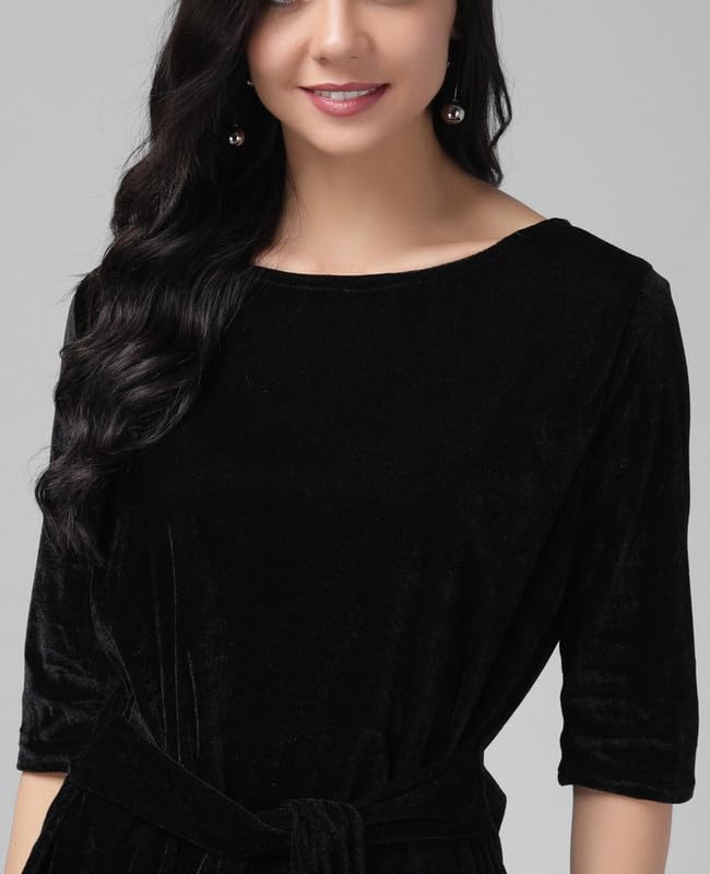 Image of Vaararo Women Dress Shirt, Velvet, Regular Fit