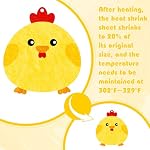 Bouiexye 146 Pcs chaleur Shrink feuille en plastique Shrinky Art Kit 20 Pcs Shrink Paper Kit porte-clés pour les artisans Empreinte à la main Porte-clés de marquage de la fête des mères (7.9 En X 5.7 En)