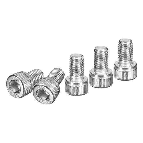 DTGN M8x12mm Socket Head Cap Screws Bolts, 20Pcs 304 Stainless Steel 18-8, Metric Machine Hex Socket Screw, Hex Drive