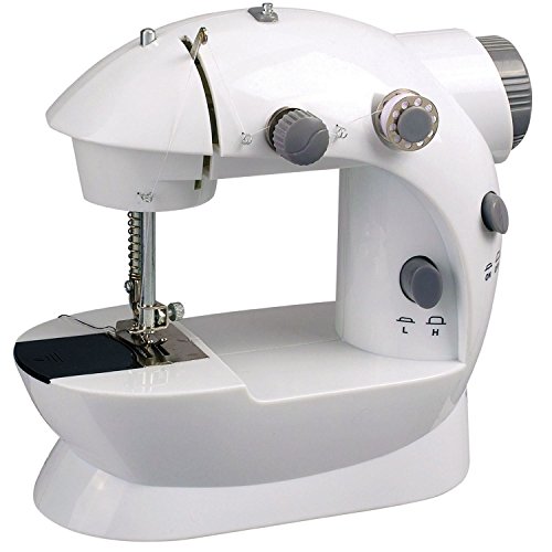Sentik Mini 2 Speed Stitch Handheld Portable Sewing Machine 4 x Bobbins + Foot Pedal + Needle & Threader