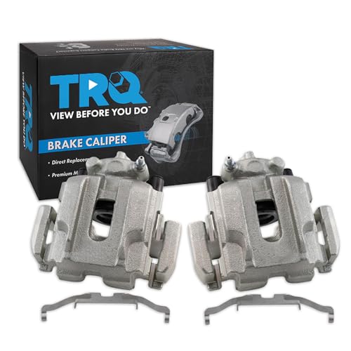 Image of TRQ Rear Brake Caliper Set Zinc Coated Brackets Compatible with 2006 BMW 330i 330xi 2009-2011 335d 2007-2013 335i 2011-2013 335is 2007-2008 335xi