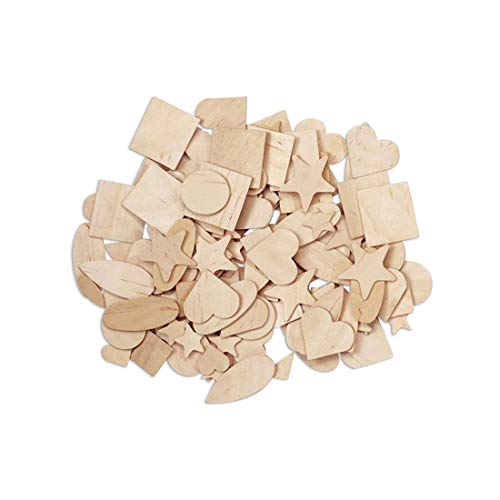 Creativity Street Natural Wood Shapes - 1000 Piece Assortment